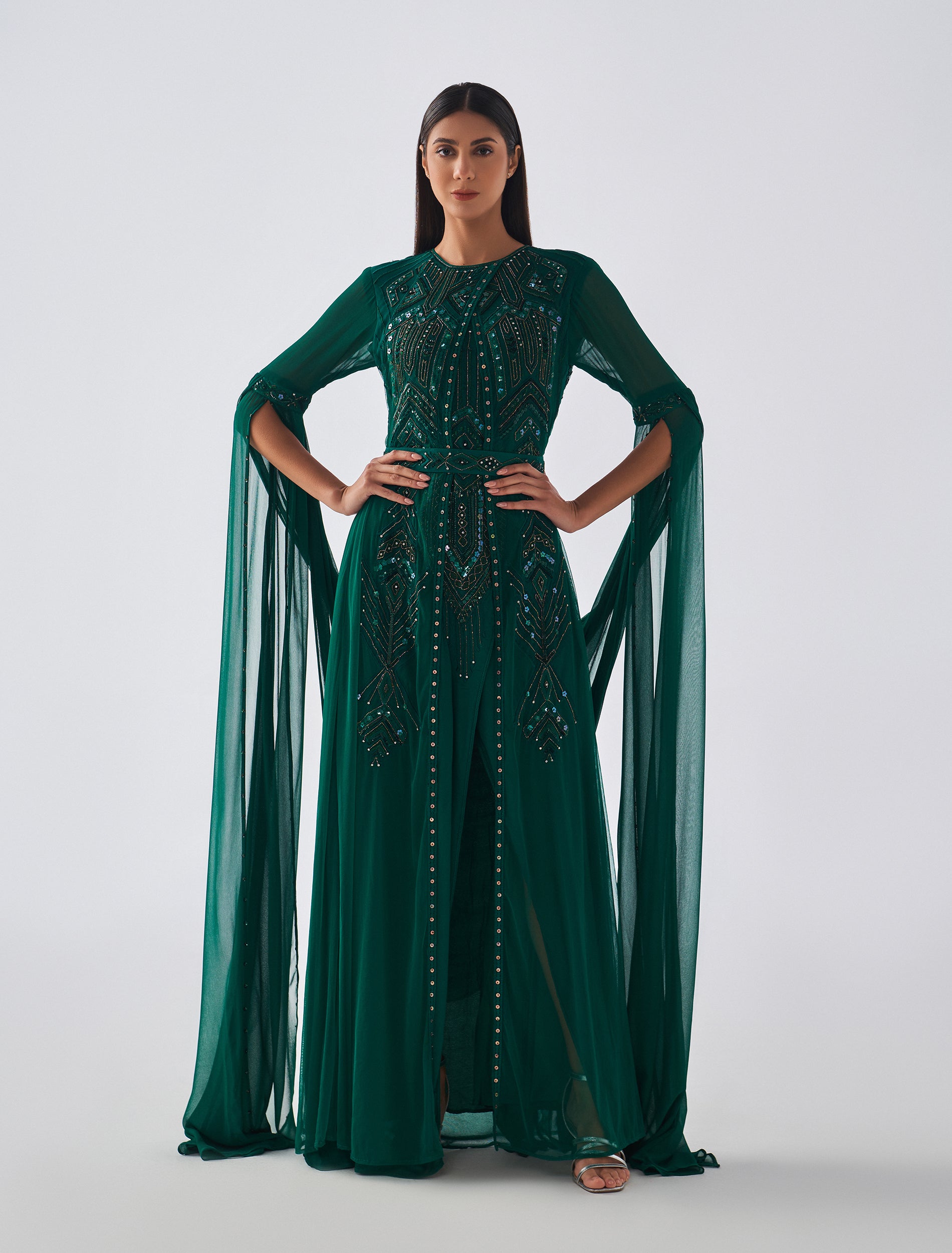 Buy the Most Beautiful Dark Green Evening Dress from Shalky Buy the Most Beautiful Dark Green Evening Dress from Shalky