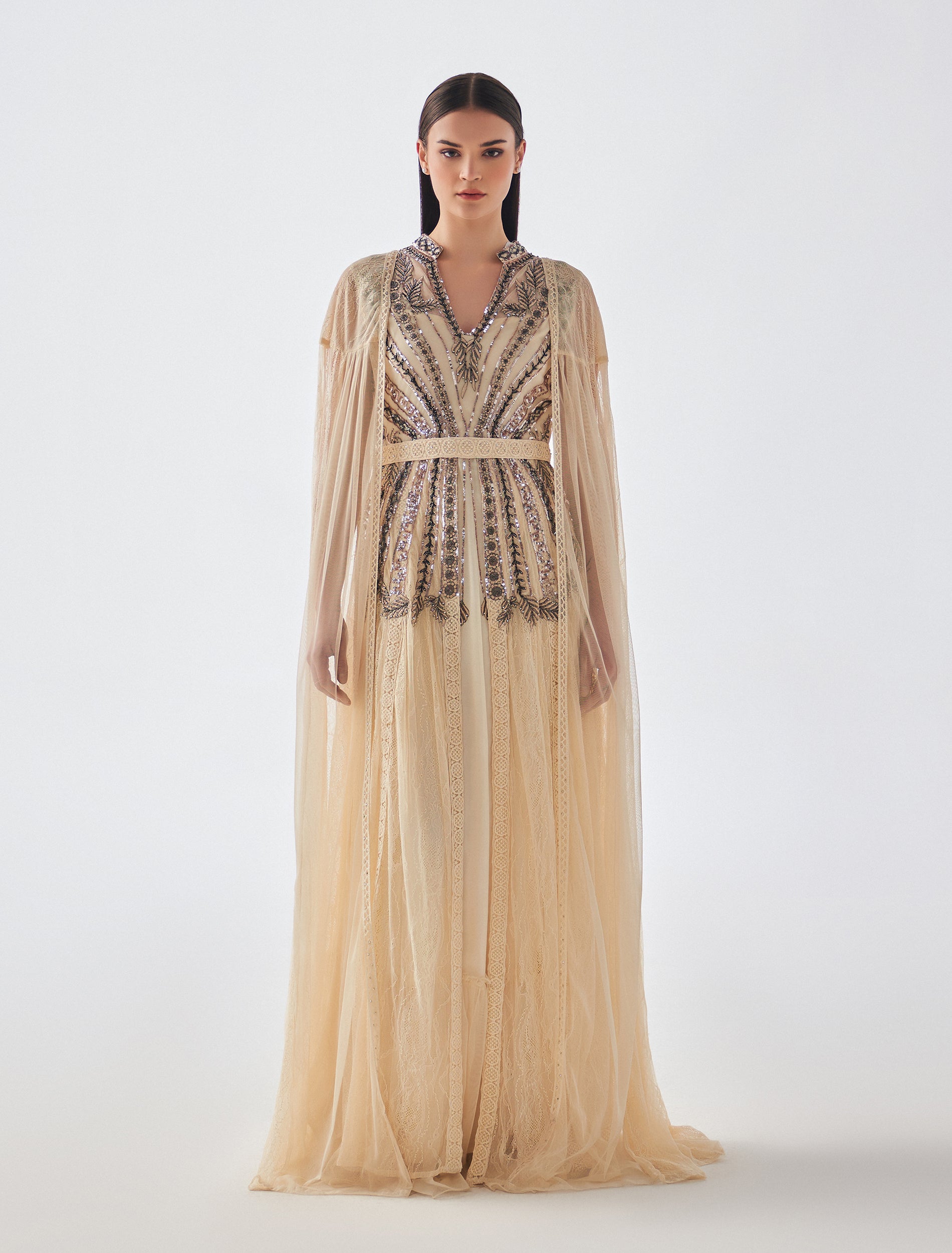 Long-Caped Modest Party Dress Long-Caped Modest Party Dress