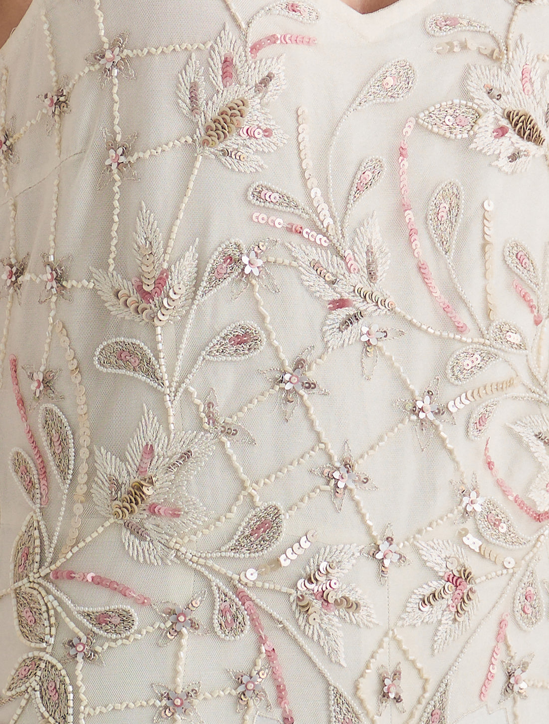 Shiny Hand-Embroidered Evening Jumpsuit