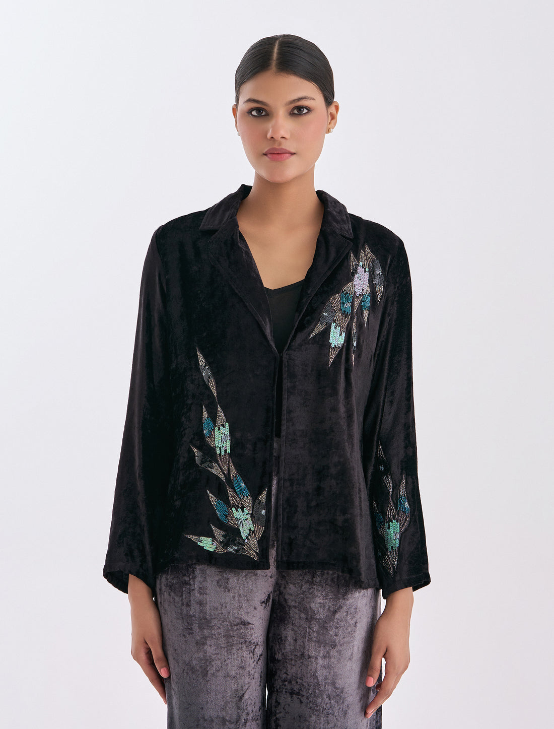 Hand-embroidered evening dress