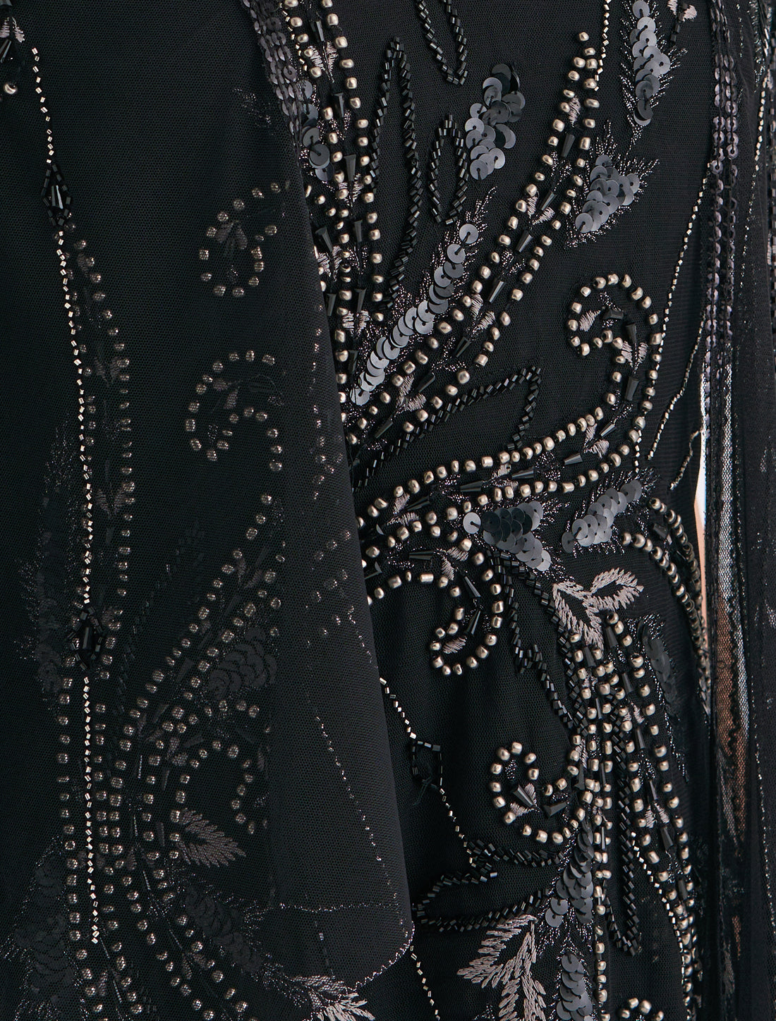 Hand-embroidered evening dress