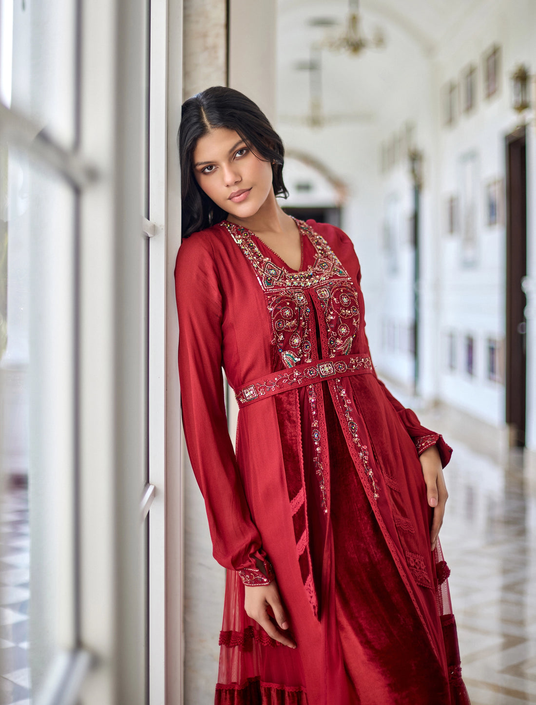 Elegant Dress with Long Sleeves