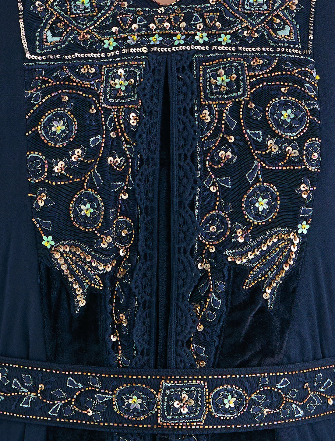 Women’s Modest Navy Evening Dress