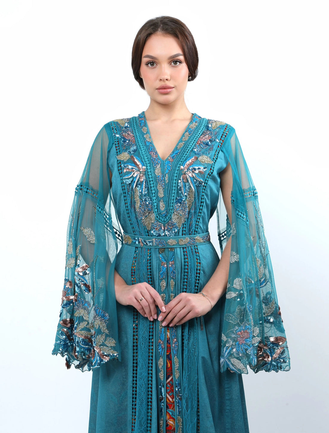 Tulle Dress in Royal Turquoise