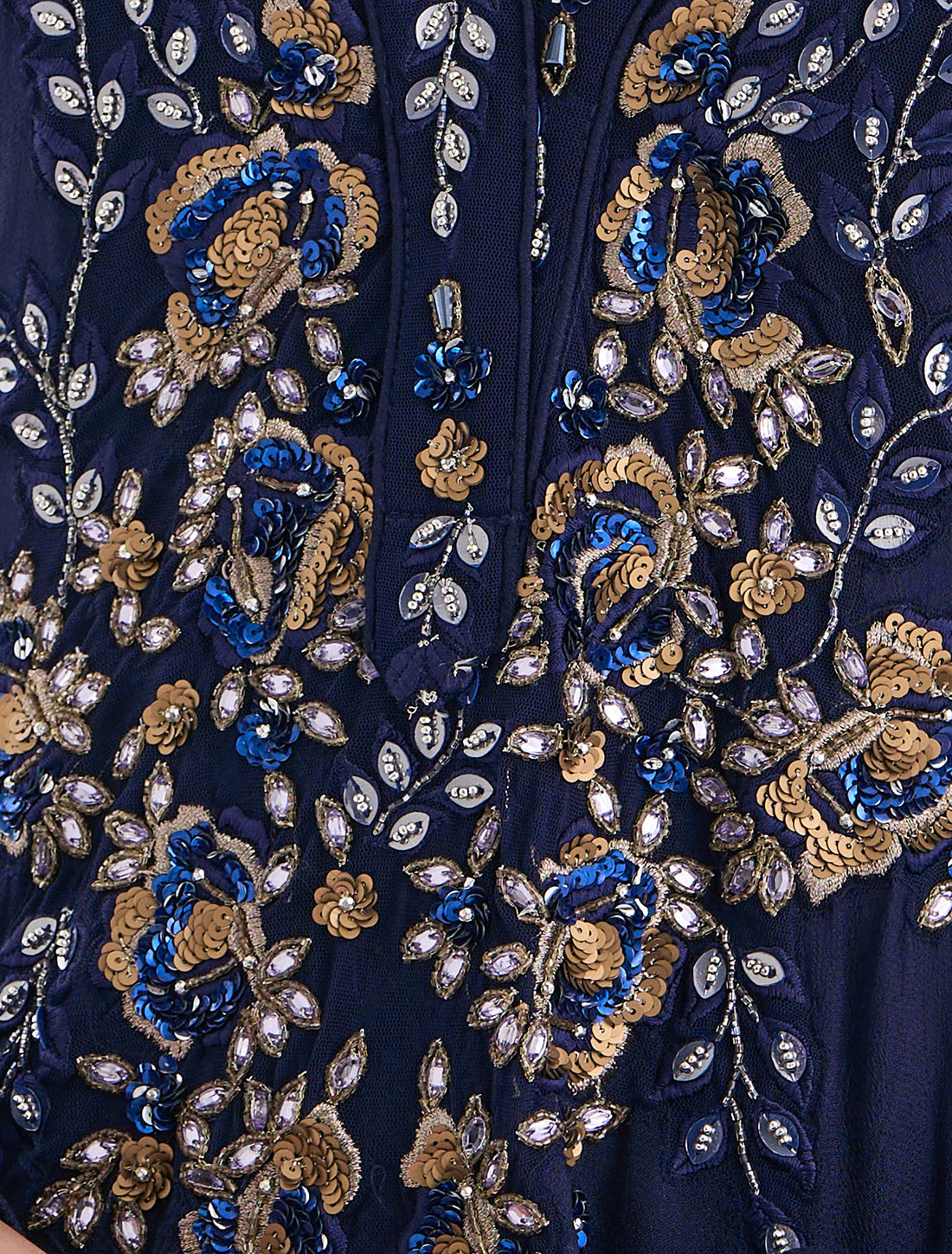 Modest Navy Blue Evening Dress