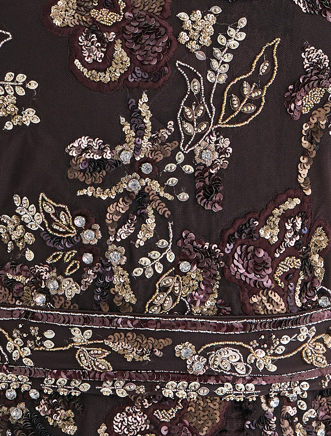 Hand-embroidered evening dress