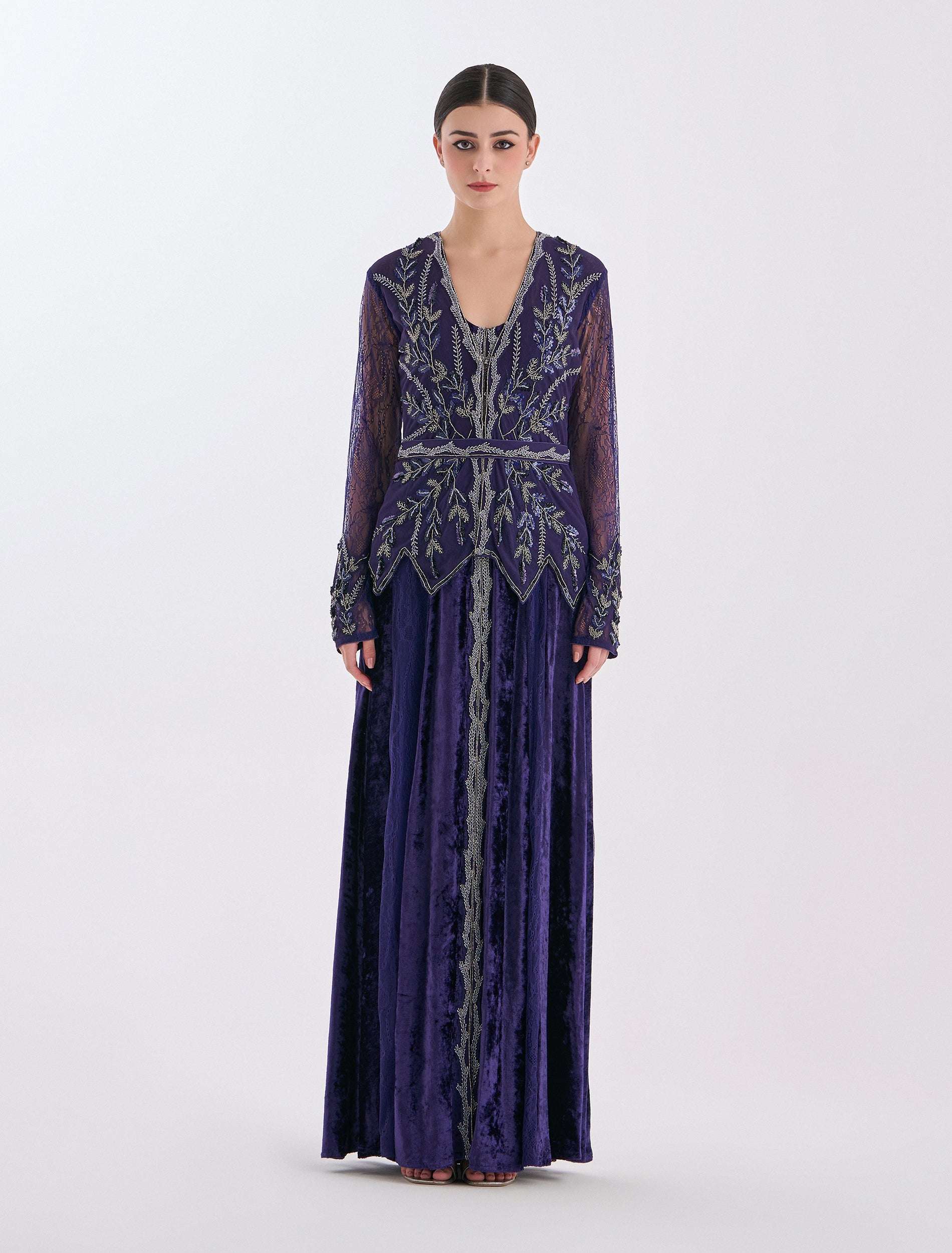 embroidery winter dress luxury Embroidered Winter Christmas Dress Luxury Birthday Princess Dress marryshe