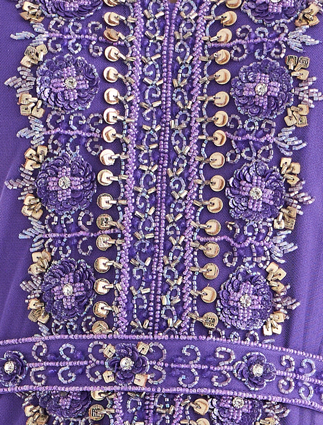 اجمل فستان بنفسجي بأكمام متوسطة الطول 