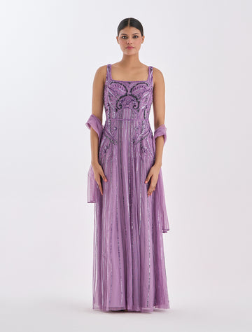 فستان هوت كوتور مع شال