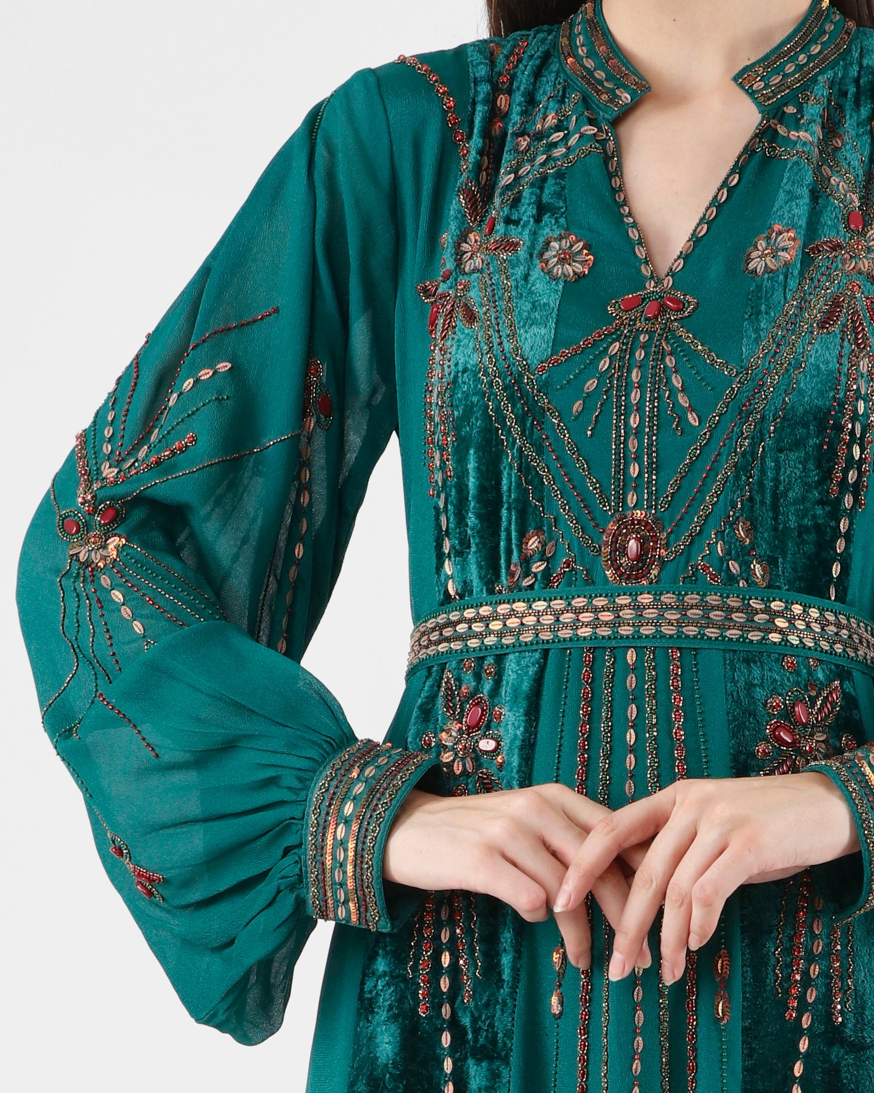 Raytan Dress-Royal Green Evening Dress Raytan Dress-Royal Green Evening Dress